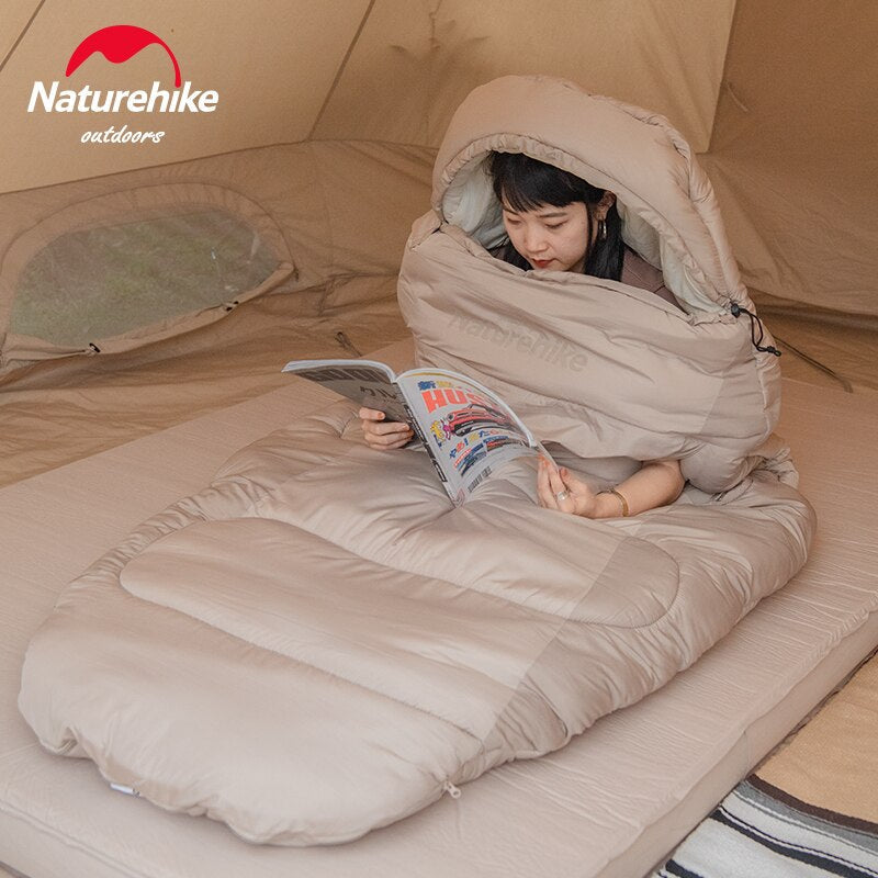 Naturehike كيس نوم بيضاوي خفيف إصدار 95x220 - بني