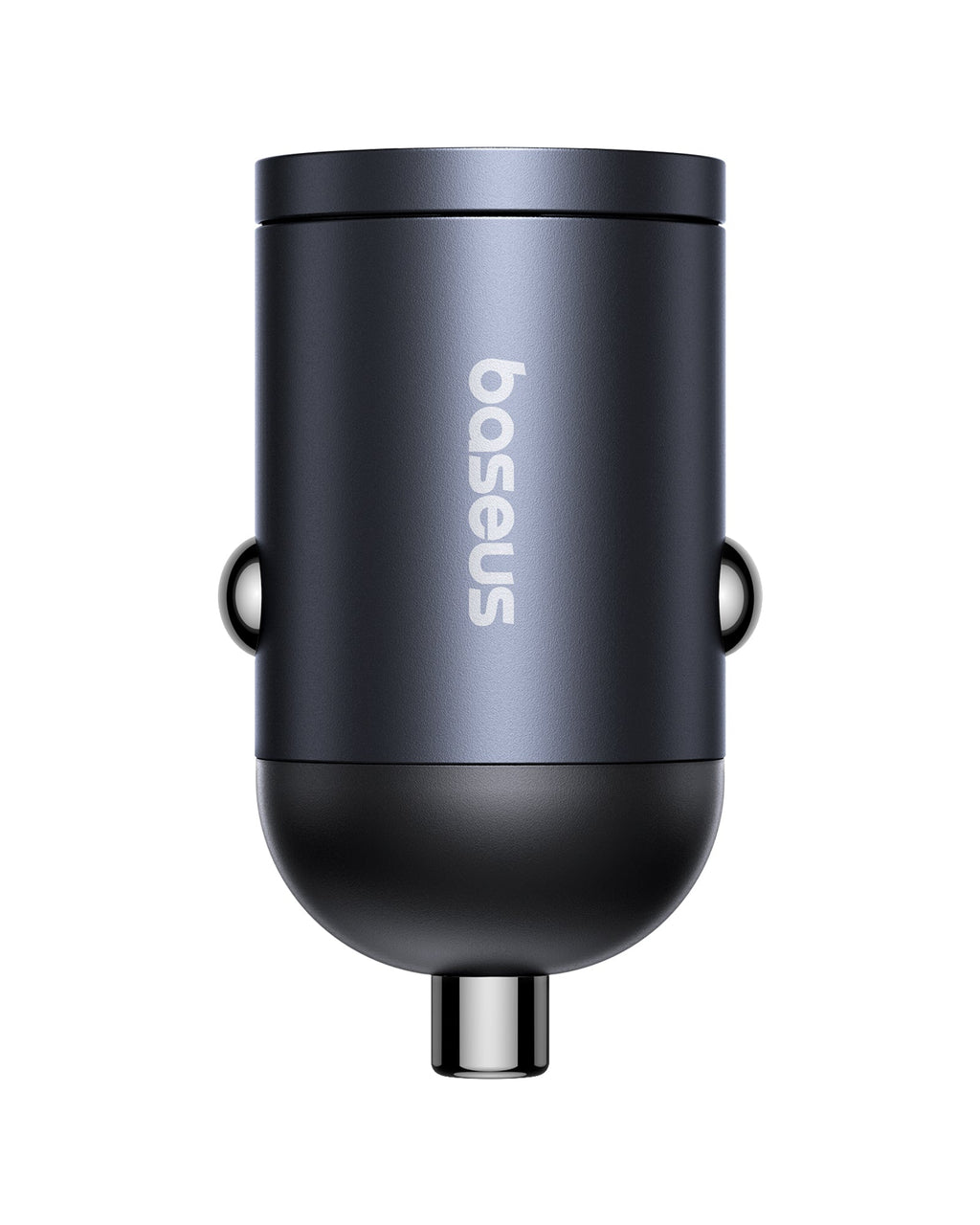 شاحن سيارة صغير من باسيوس تايني ستار بقوة 30 واط (منفذين USB-A و USB-C) – أسود