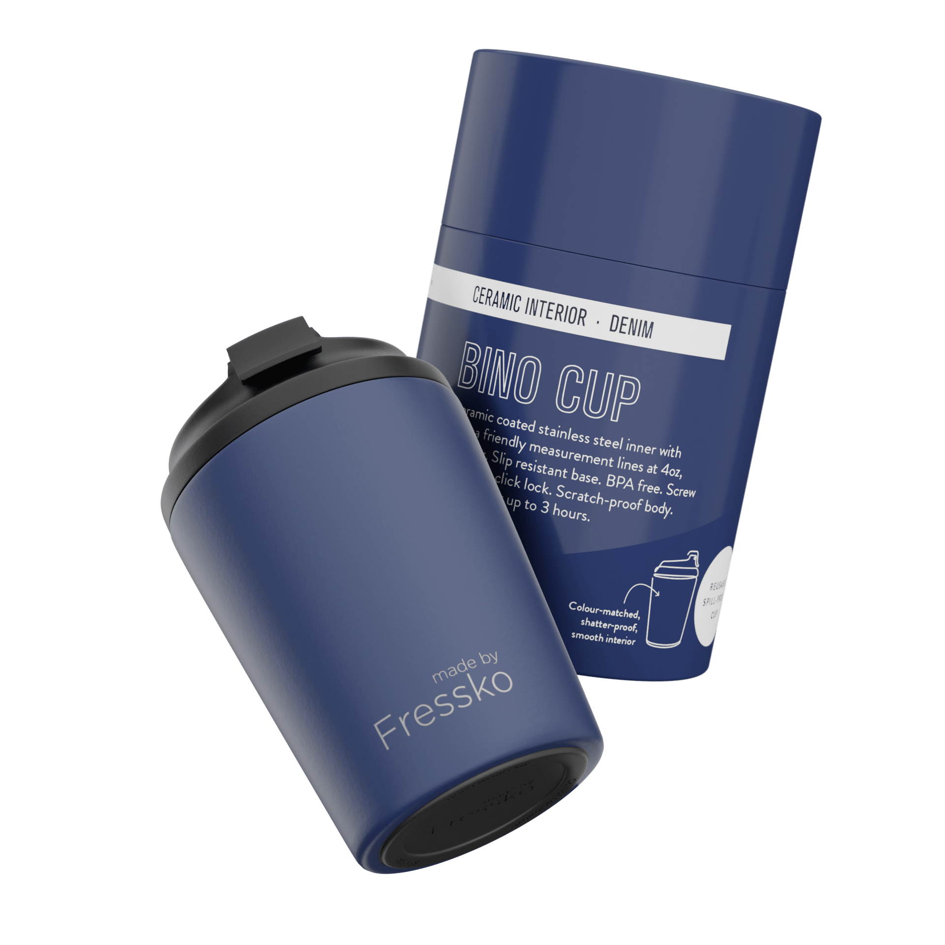 كوب فريسكو بينو سعة 227 مل / 8 أونصة - سيراميك - دنيم