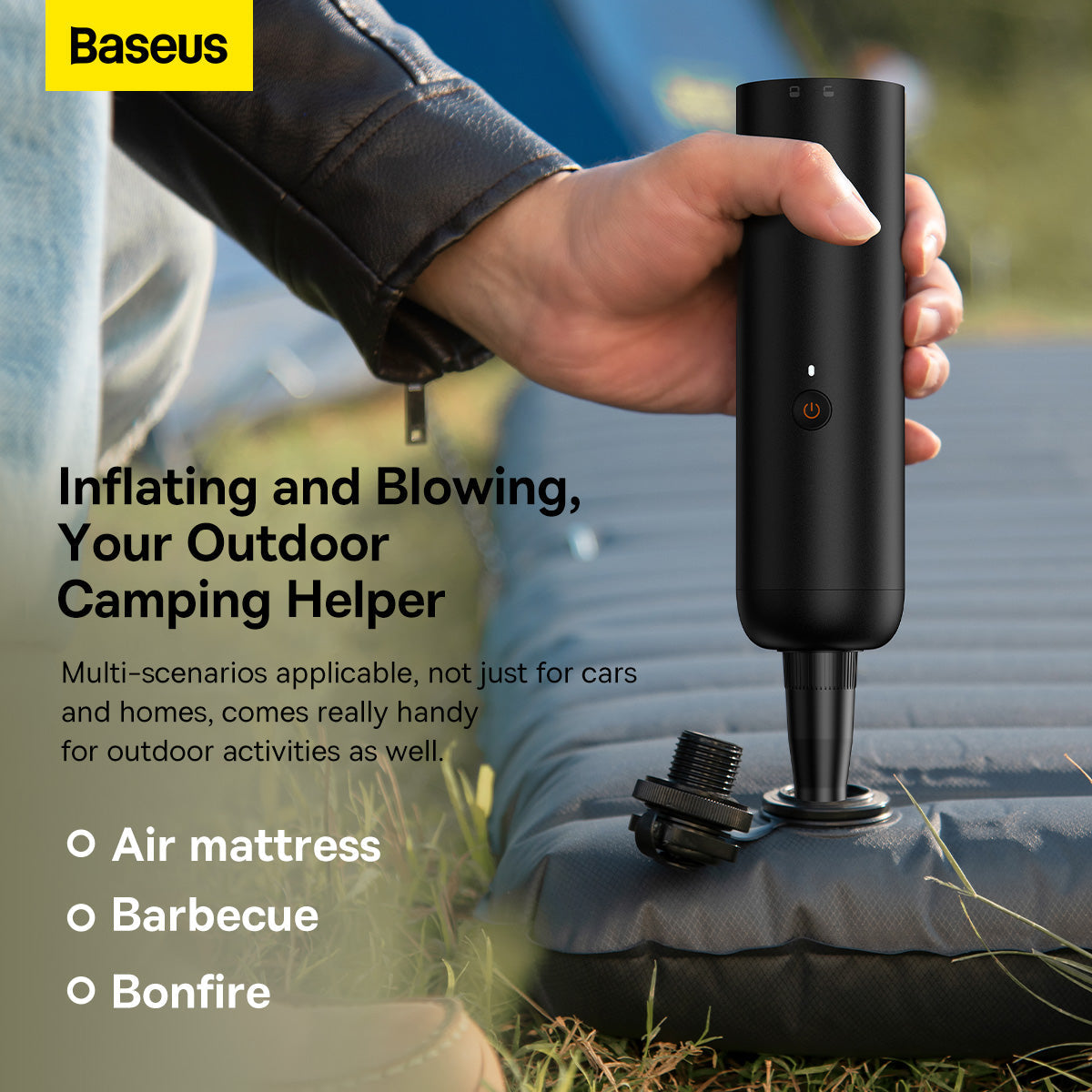 مكنسة سيارة Baseus A3lite – أسود