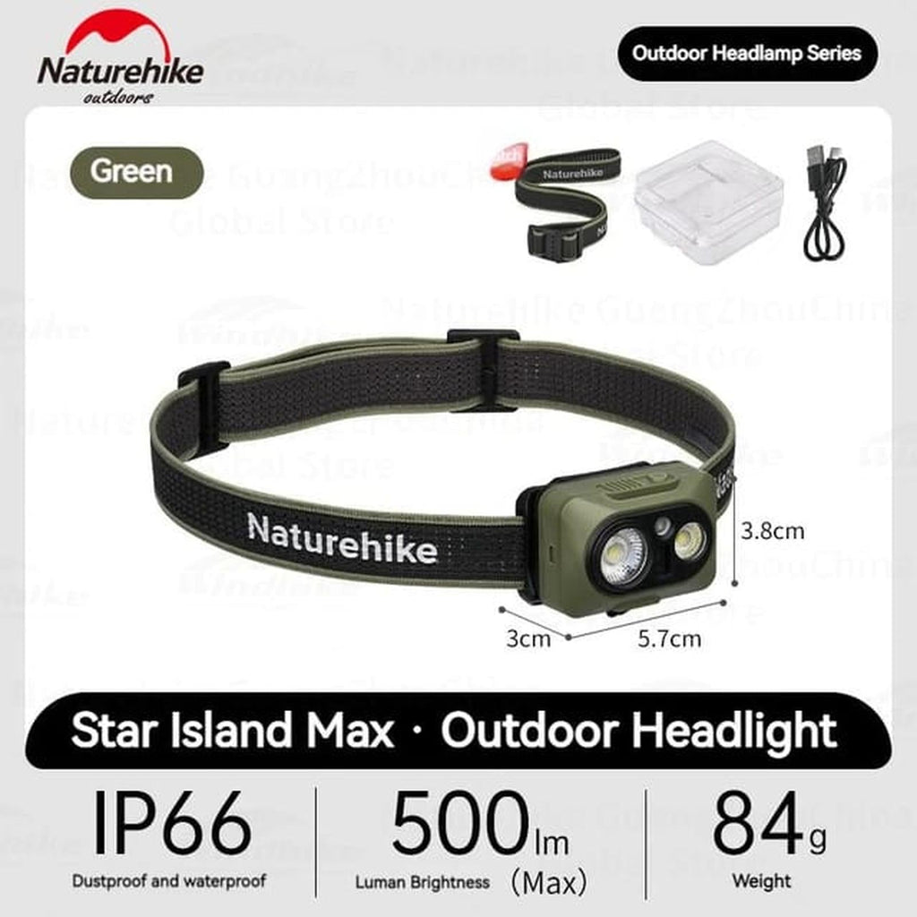 مصباح الرأس الخارجي Naturehike Xingyu Max - أخضر طحلبي