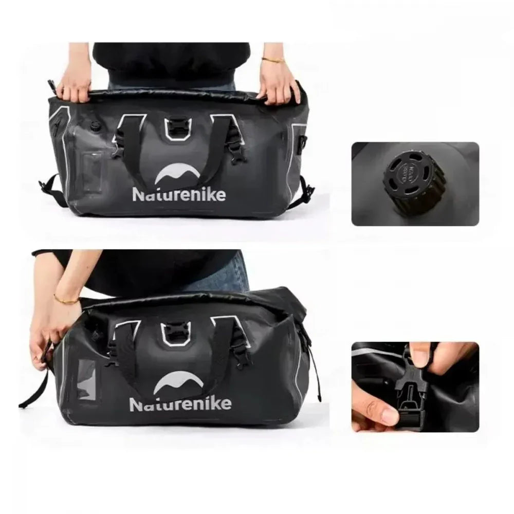 حقيبة سفر Naturehike Xinglv المقاومة للماء 60 لتر - أسود