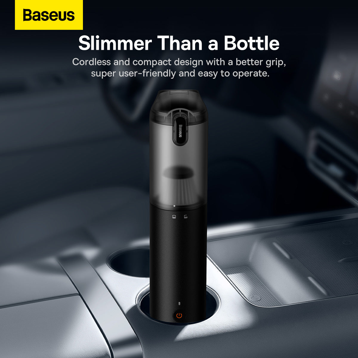 مكنسة سيارة Baseus A3lite – أسود