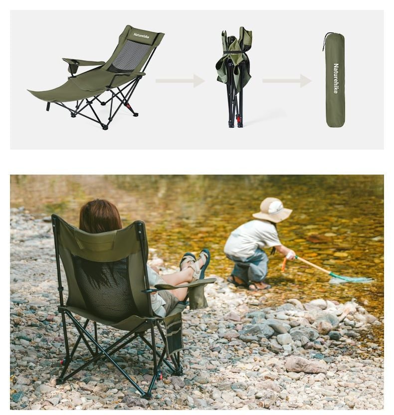 كرسي استرخاء Naturehike Muwang T05 - أخضر للمشي لمسافات طويلة