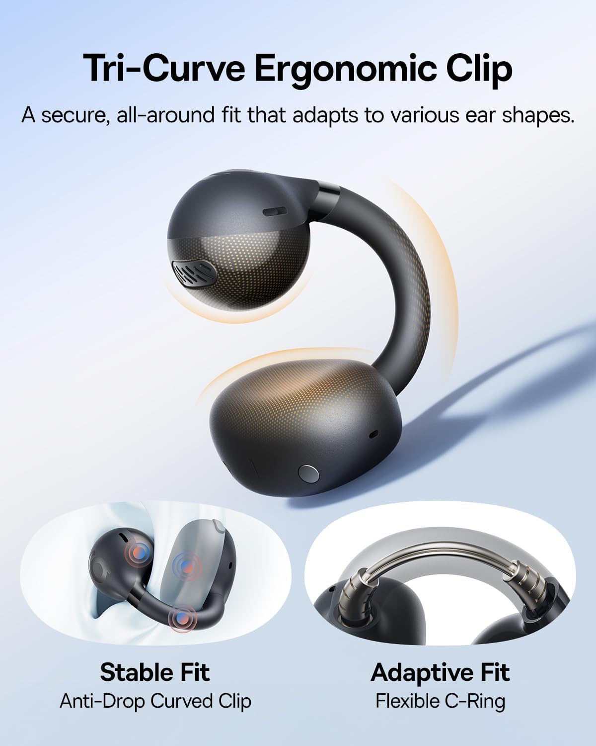 سماعات أذن Baseus Bass BC1 المفتوحة من نوع TWS – أسود