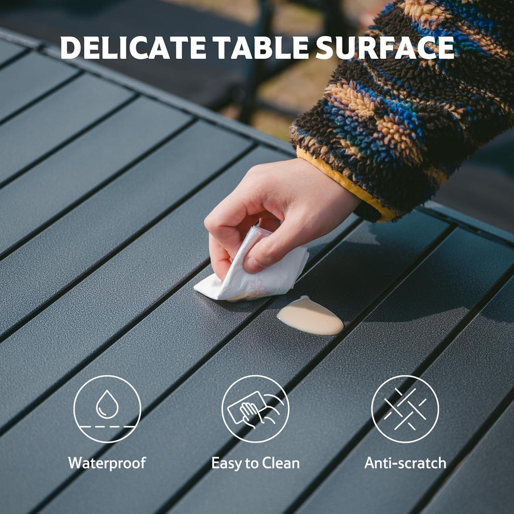 منضدة قابلة للطي Naturehike Simple Star H01 بمقاس 120x70x73 - أسود