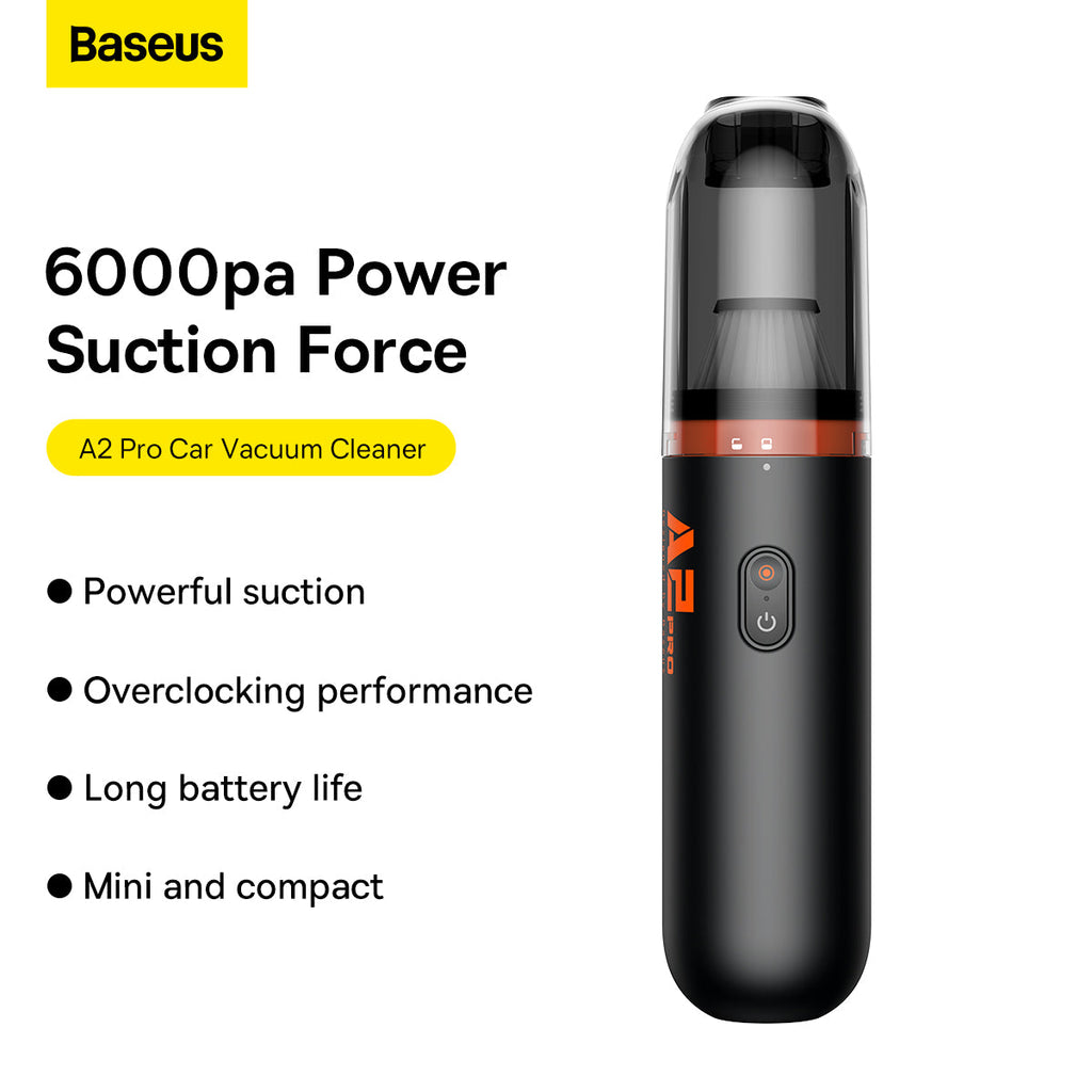 Baseus A2Pro مكنسة كهربائية للسيارة 6000 باسكال - أسود