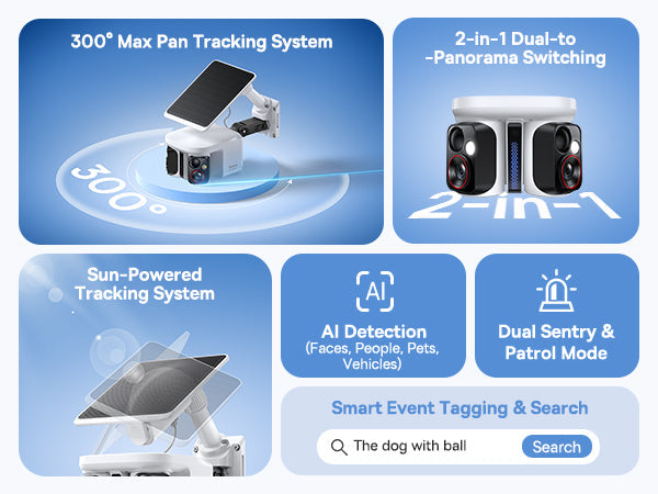 Baseus Security X1 Pro كاميرا خارجية مزدوجة 3K - أبيض