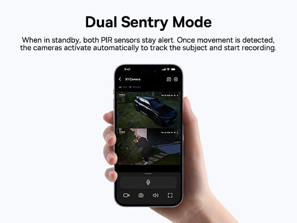Baseus Security X1 Pro كاميرا خارجية مزدوجة 3K - أبيض