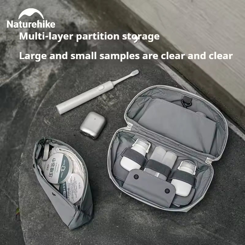 Naturehike Oxygen 2 في 1 حقيبة أدوات الزينة - أسود