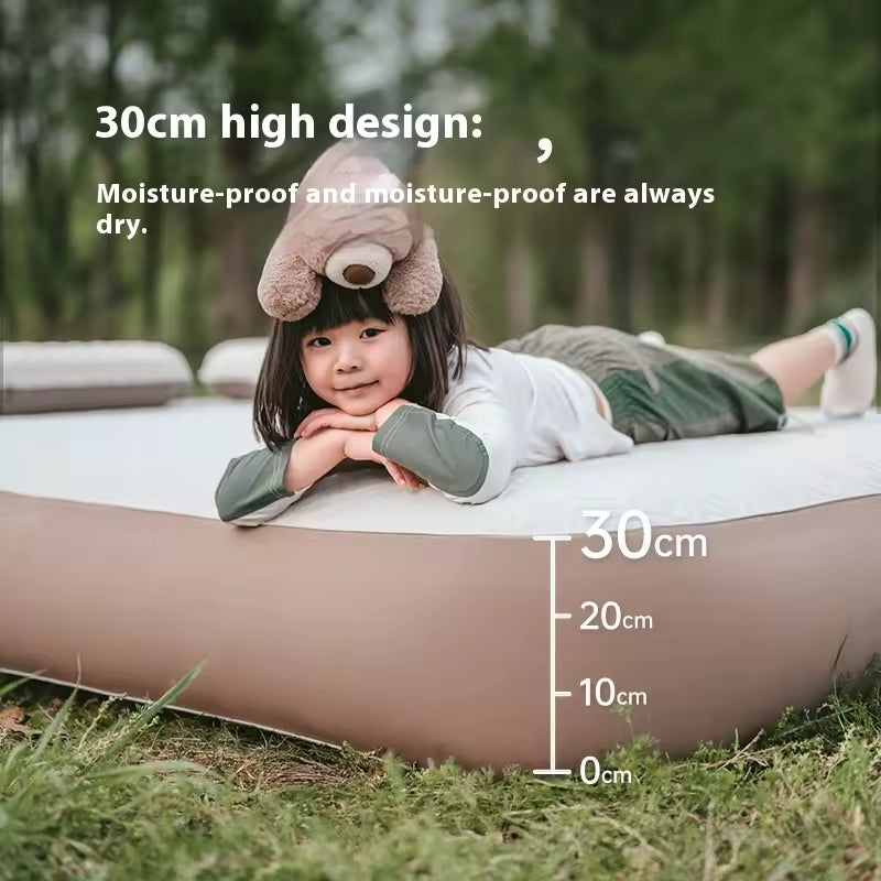 مرتبة هوائية قابلة للنفخ من سلسلة Naturehike DREAM بفرشاة ومضخة مدمجة 200x150x20 - آيس كوفي