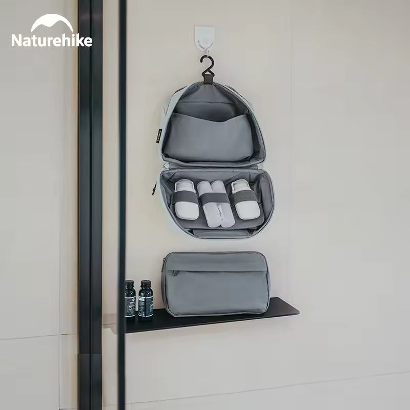 Naturehike Oxygen 2 في 1 حقيبة أدوات الزينة - أسود